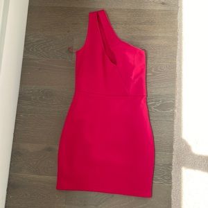 Super Down Asymmetrical cut out bodycon dress